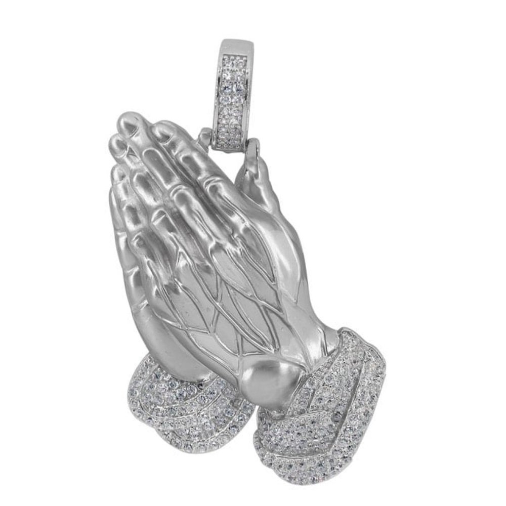 Sterling Silver Praying Hands Pendant
